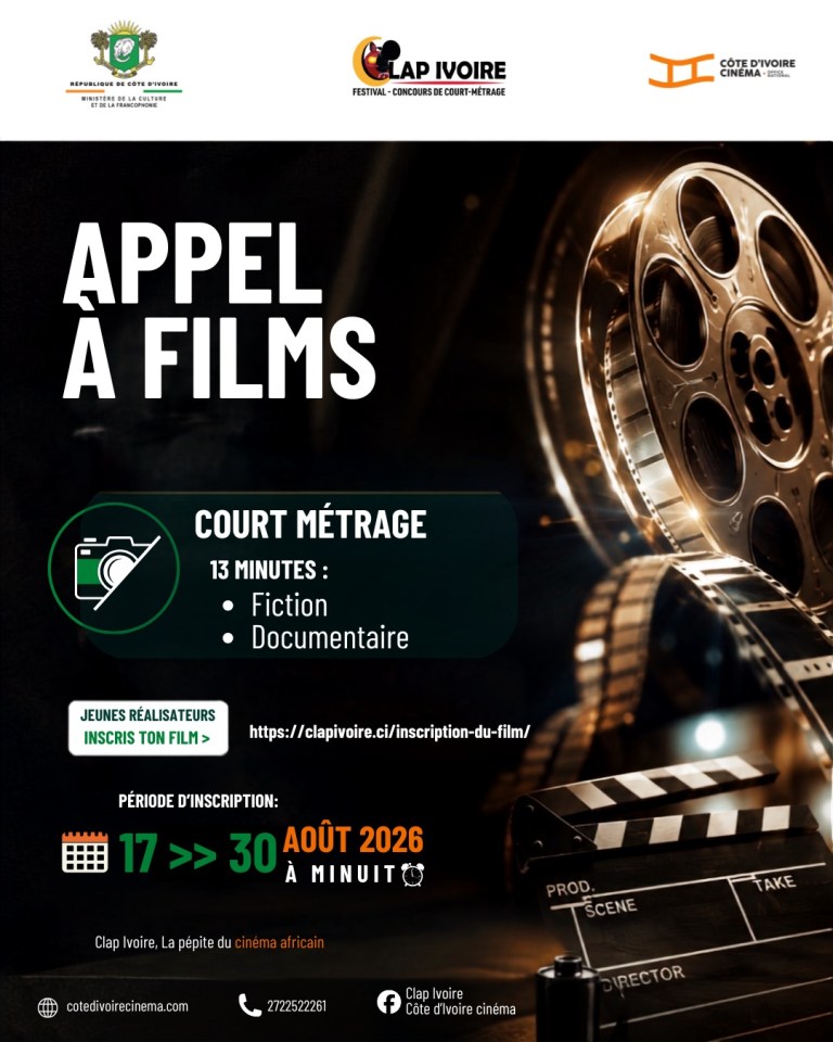 Appel à films : Clap Ivoire 2026